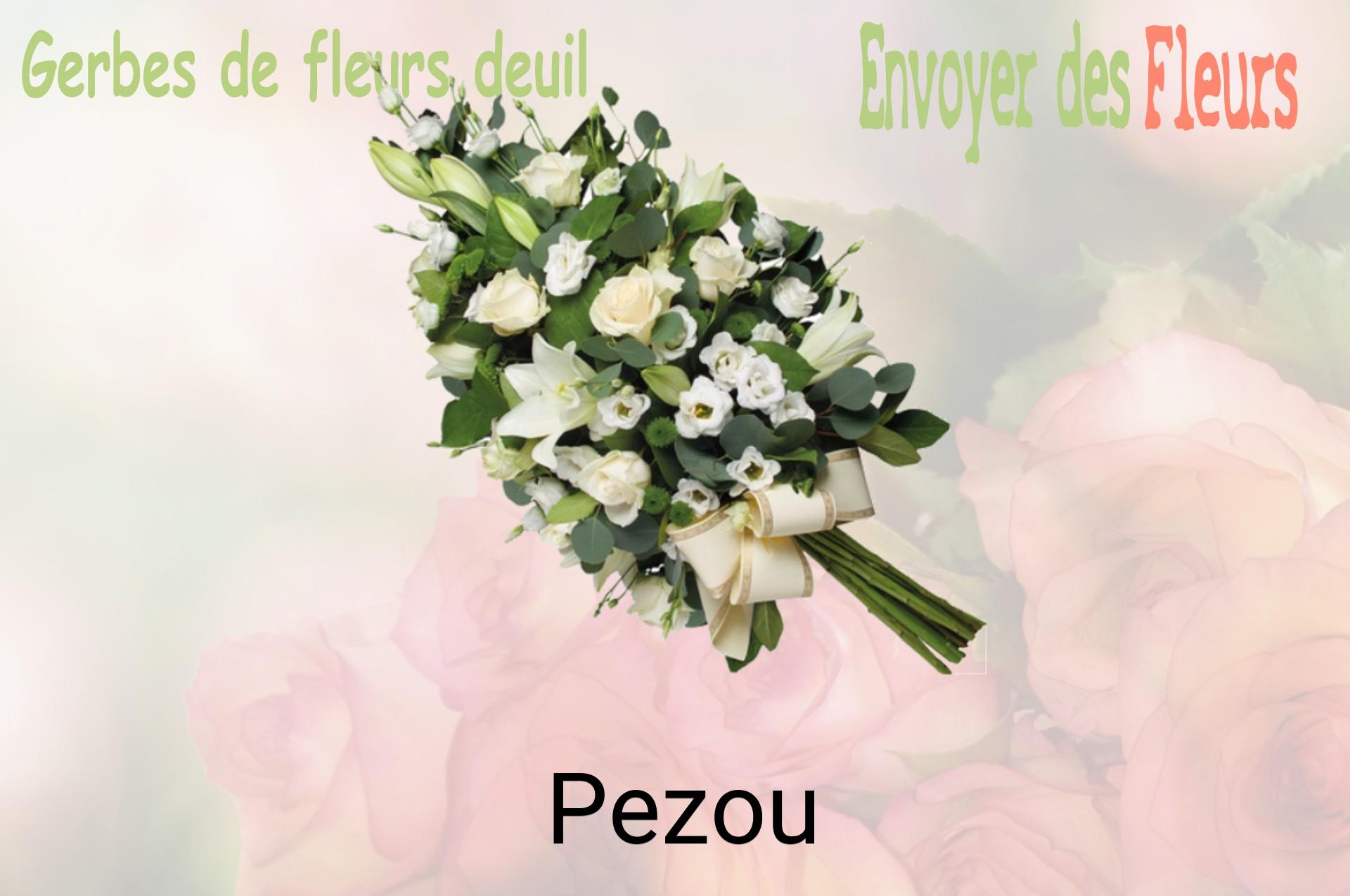 Gerbe de fleurs de deuil livrée à Pezou